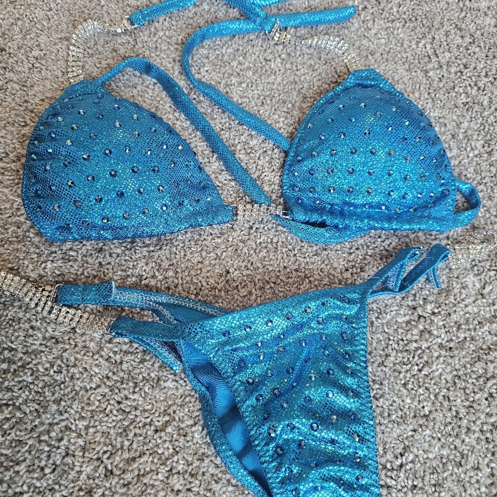 CJs Elite Sparkling Blue Bikini Set